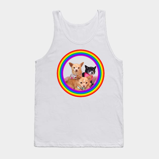 3 Chihuahuas in Bandanas Tank Top by BarkPink